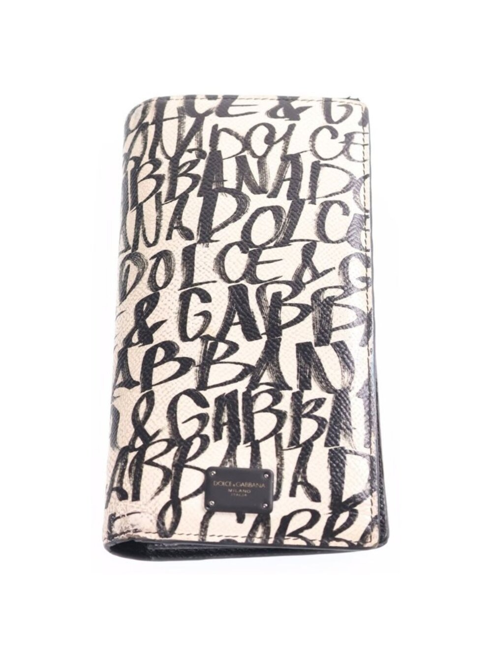 Dolce & Gabbana Graffiti Print Dauphine Leather Wallet